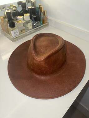 Salvatore Sombreros Brown Suede Western Cowboy Hat